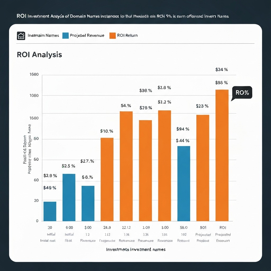 Realistic ROI scenarios for .ai domain investments showing returns across different quality tiers and holding periods